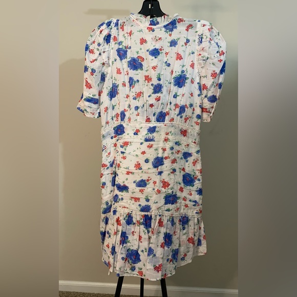 Loveshackfancy Arlo Mini Dress in Blue Notte Size: 8 - Picture 4 of 14